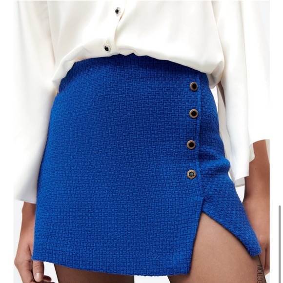 Zara Dresses & Skirts - Zara blue skirt